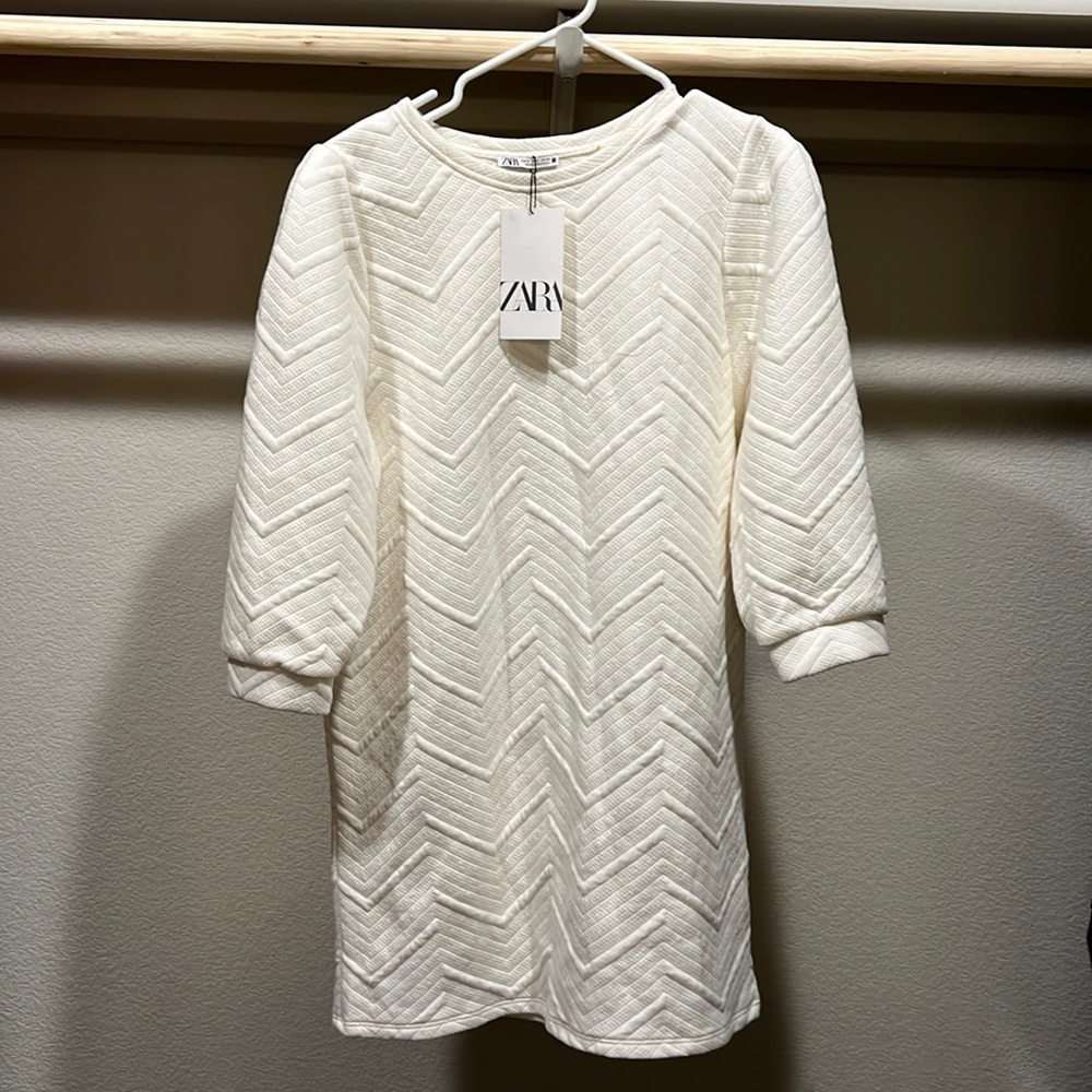 Zara creamy white tunic  NWT
